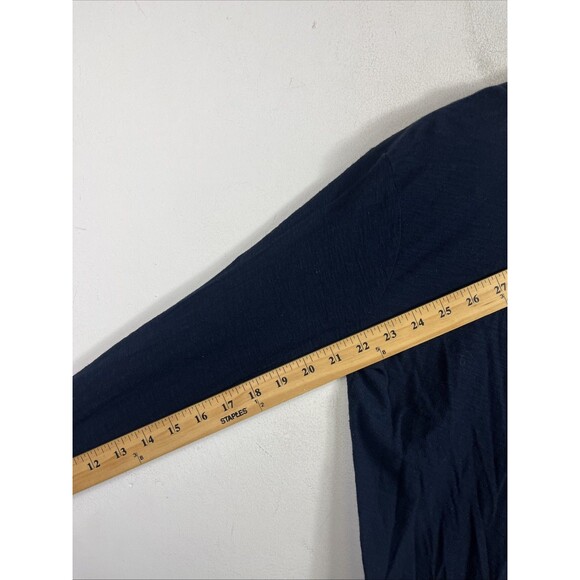 James Perse Women’s Long Sleeve Top Size Small 1 Scoop Neck Blue Cotton Modal - Picture 7 of 7